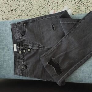 Pistola Charcoal Distressed Denim